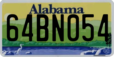 AL license plate 64BN054