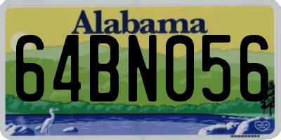 AL license plate 64BN056