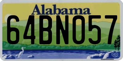 AL license plate 64BN057