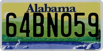 AL license plate 64BN059