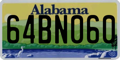 AL license plate 64BN060