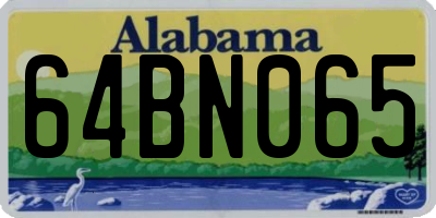 AL license plate 64BN065