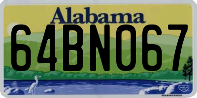AL license plate 64BN067
