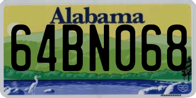 AL license plate 64BN068