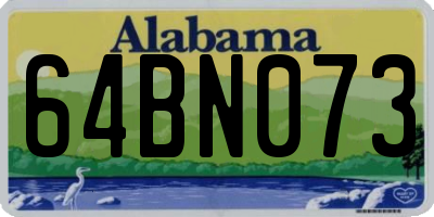 AL license plate 64BN073