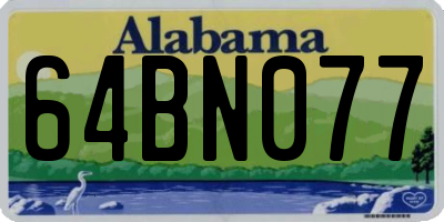 AL license plate 64BN077