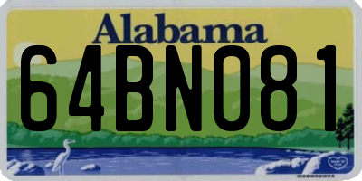 AL license plate 64BN081