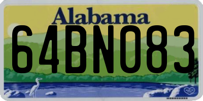 AL license plate 64BN083