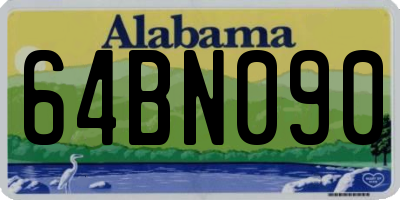 AL license plate 64BN090