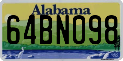 AL license plate 64BN098