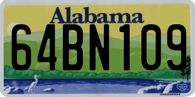 AL license plate 64BN109