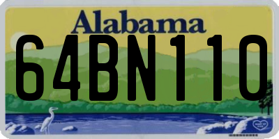 AL license plate 64BN110