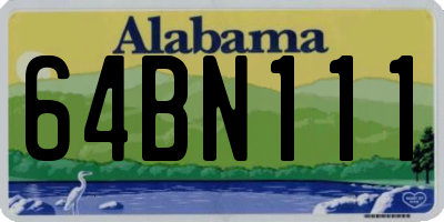 AL license plate 64BN111