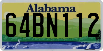 AL license plate 64BN112