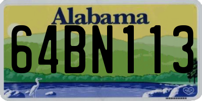 AL license plate 64BN113