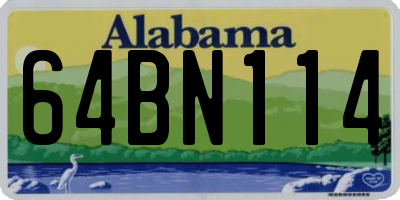 AL license plate 64BN114