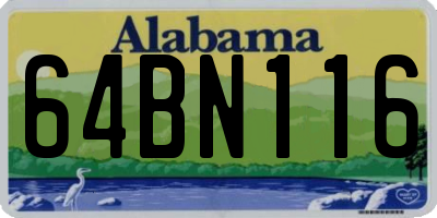 AL license plate 64BN116
