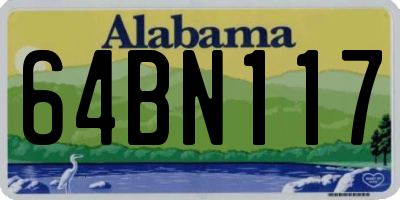 AL license plate 64BN117