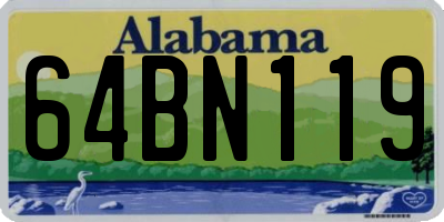 AL license plate 64BN119