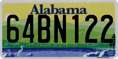 AL license plate 64BN122