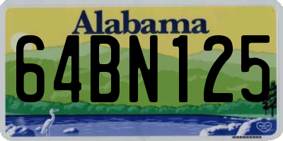 AL license plate 64BN125