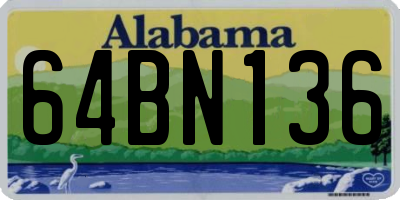 AL license plate 64BN136