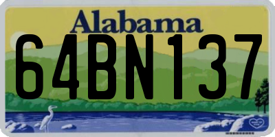 AL license plate 64BN137