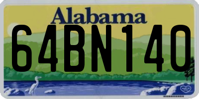 AL license plate 64BN140