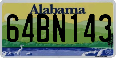 AL license plate 64BN143