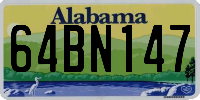 AL license plate 64BN147