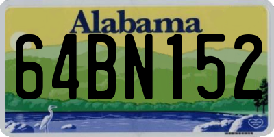 AL license plate 64BN152