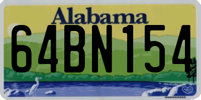 AL license plate 64BN154