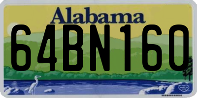 AL license plate 64BN160