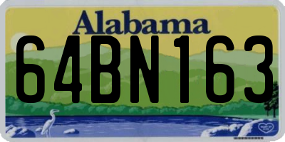 AL license plate 64BN163