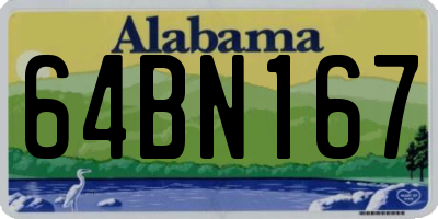 AL license plate 64BN167