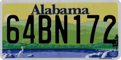 AL license plate 64BN172