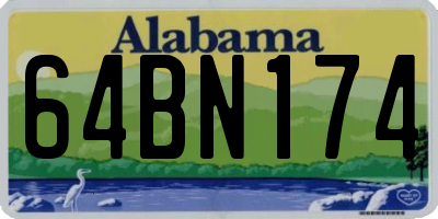 AL license plate 64BN174