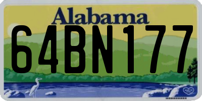 AL license plate 64BN177
