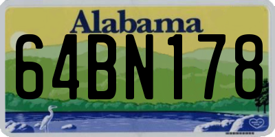 AL license plate 64BN178