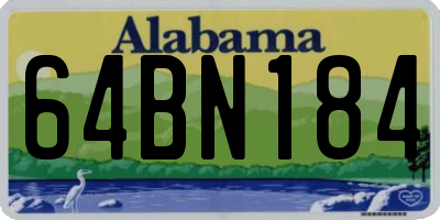 AL license plate 64BN184