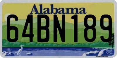 AL license plate 64BN189