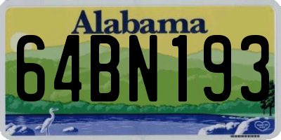 AL license plate 64BN193