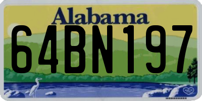 AL license plate 64BN197