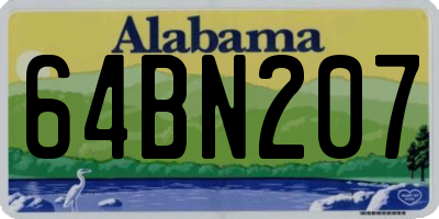 AL license plate 64BN207