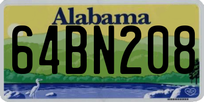 AL license plate 64BN208