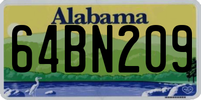 AL license plate 64BN209
