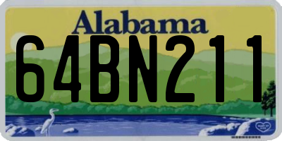 AL license plate 64BN211