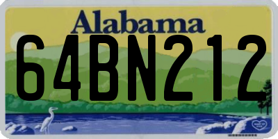 AL license plate 64BN212