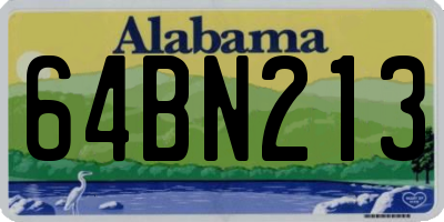 AL license plate 64BN213