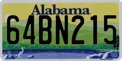 AL license plate 64BN215